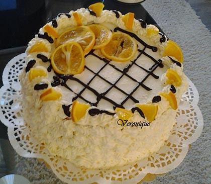 Oroszkrém torta- narancsos